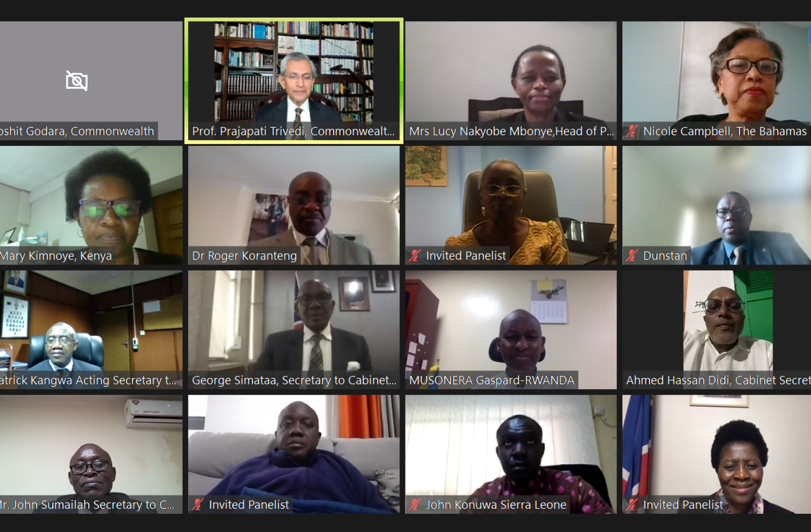 Delegates at the second Biennial Pan-Commonwealth Meeting of Heads of Public Service/Cabinet Secretaries